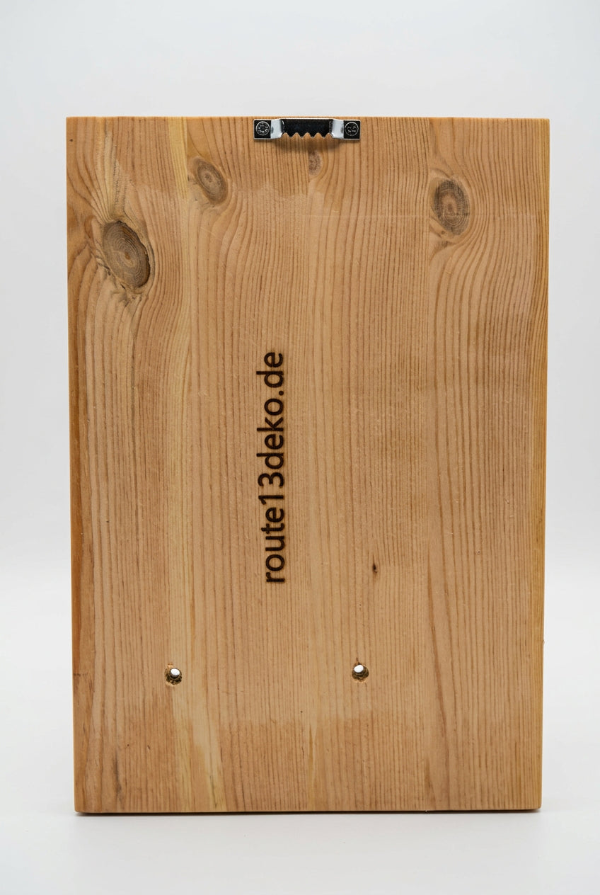 Holz  Schlüsselbrett Rückseite mit Aufhänge Möglichkeit.