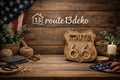Route66 Schild 3D aus Holz 8mm Wanddeko mit Wandhacken